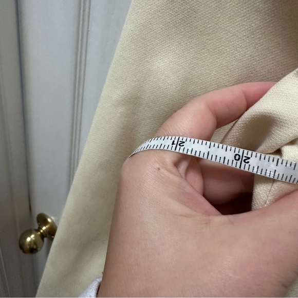 Abercrombie & Fitch Light yellow suiting blazer Jacket square neck m medium - Picture 4 of 7